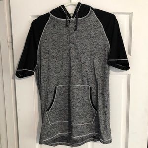 Black and Grey Sports Hoodie T-Shirt